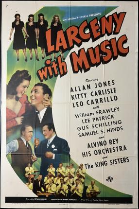 Larceny With Music 1943 One Sheet 