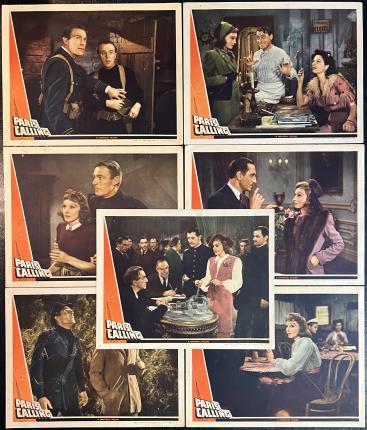 Paris Calling 1941 Lobby Card Lot of 7