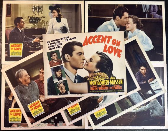 Accent on Love 1941 Complete Lobby Card Set of 8